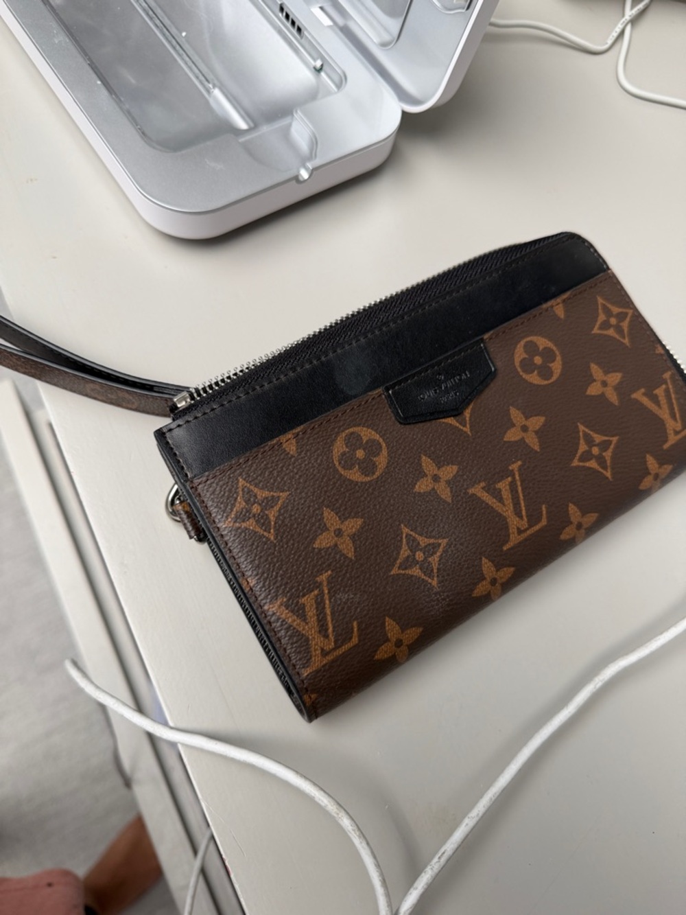 Louis Vuitton Brown and Black Monogram Wristlet